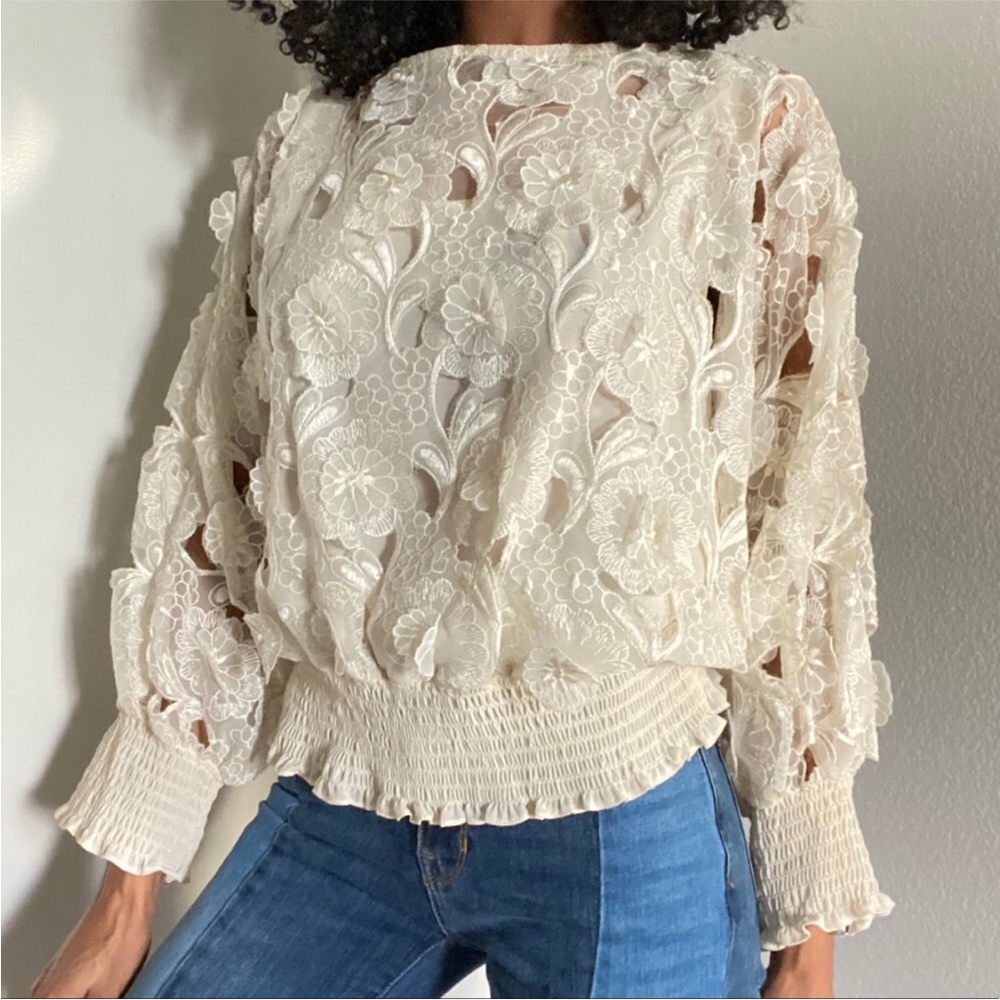 Andre’e Gaye The Shirt Off My Back Batwing Blouse - Vintage 1970’s Floral Blouse